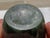 Late 20th Century Dark Green Nephrite Vase With Brass Rim For Sale - Image 5 of 6