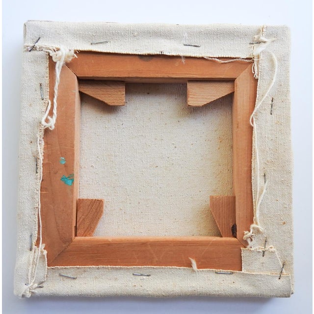 Textile Small Late 20th Century Neutral Abstract Painting For Sale - Image 7 of 7