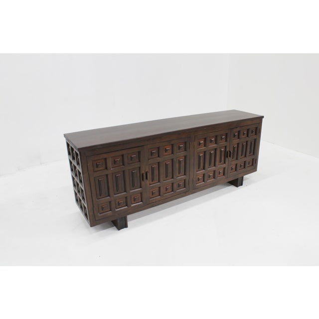 Vintage Spanish Brutalist Sideboard, 1970s For Sale - Image 6 of 9