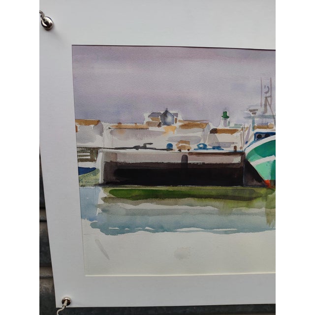 Michel Roubille, L'Île d'Yeu, 1986, Watercolor For Sale - Image 4 of 6