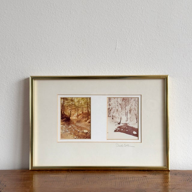 "Shale Creek" sepia photography artwork by Dick Collins, Buffalo NY. Signed by artist. Dimensions: 12.5"x8.5"