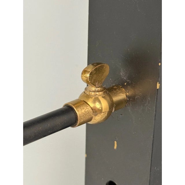 Metal Italian Mid-Century Modern, Three Light Wall Sconce, Painted Metal, Glass, 1950s For Sale - Image 7 of 10