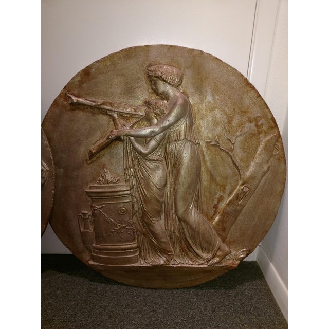 Antiqued Gilt Plaster Bas Relief Roman Inspired Wall Plaque Medallions Set of 3 Chairish