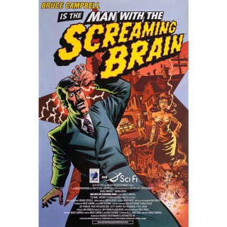Man with the Screaming Brain R2002 U.S. One Sheet Film Poster For Sale