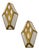 Brass Glass Sconces, 1970s, Set of 2 For Sale