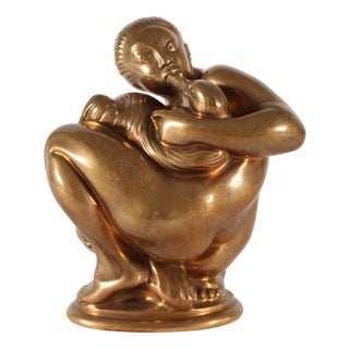 Leda and the Swan Bronze Figurine by Kai Nielsen for L. Rasmussen, 1950s For Sale
