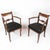 Set of two armchairs of mahogany and upholstered with black fabric, from the 1860s. The chairs are in good antique condition.