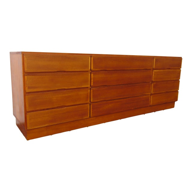 Mid Century Danish Modern Long Dresser Sideboard Tv Media Console For Sale