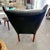 Mid 20th Century Hans Wegner A.P. Stolen Papa Bear Chair AP-19 & Ottoman Redone in Black Leather For Sale - Image 15 of 18