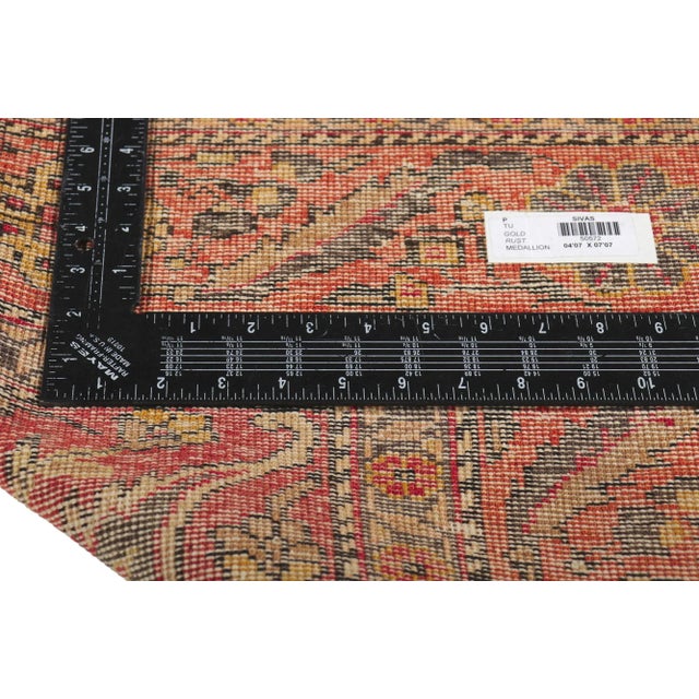 Mid 20th Century Vintage Turkish Sivas Rug - 04'04 X 07'07 For Sale In Dallas - Image 6 of 10