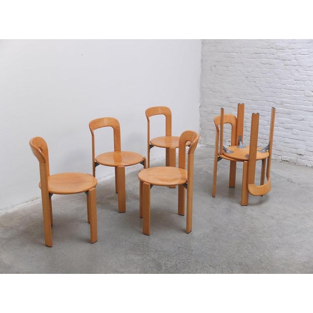 Rey Chairs by Bruno Rey for Dietiker, Switzerland, 1971, Set of 6 For Sale - Image 15 of 17