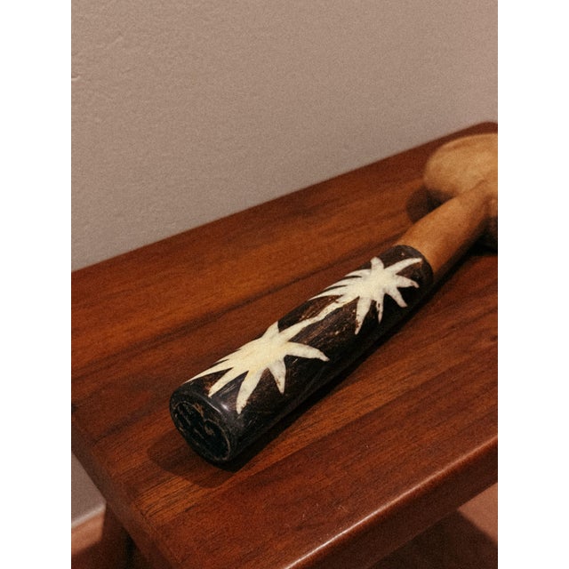 Decorative Wooden Spoon with Inlays, 1980s For Sale - Image 6 of 7