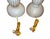 Mid 20th Century Similar Pair Murano Glass Table Lamps in Cream W/ Gold Flecking For Sale In Los Angeles - Image 6 of 7