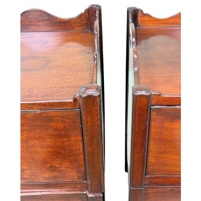 Georgian Mahogany Nightstands, 1760, Set of 2 For Sale - Image 14 of 17