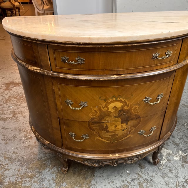 Neoclassical Semicircular Demi-Lune Commode, 19th Century For Sale - Image 12 of 12
