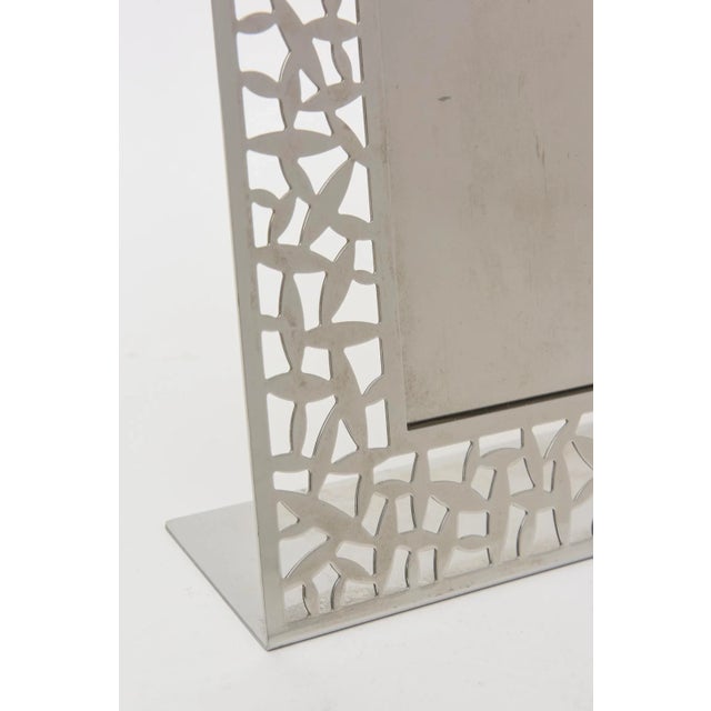 Vintage Signed Alessi Italian Stainless Steel Picture Frame Cactus Pattern, Italy For Sale In Miami - Image 6 of 10