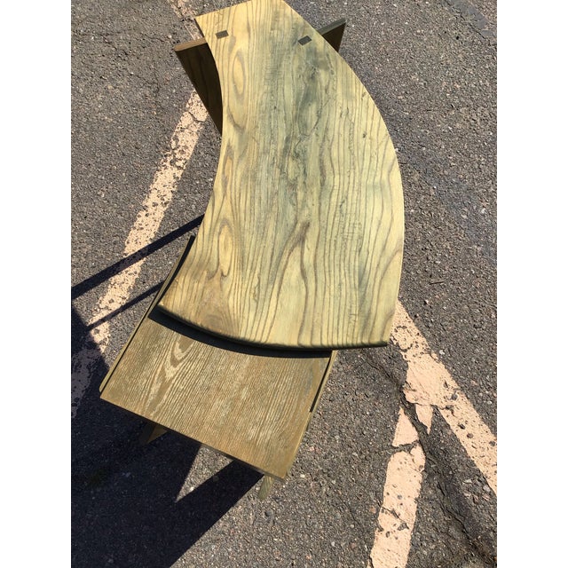 Green Mid-Century "Boomerang" Atomic Curved Desk For Sale - Image 8 of 11
