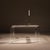 Square Acrylic and Brass Coffee Table in the style of Karl Springer, 1970s For Sale - Image 9 of 13