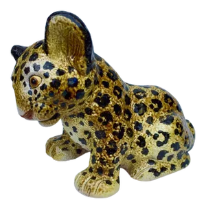 Mid-Century Italian Ceramic Leopard Cub, 1960s