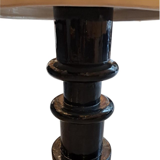 Postmodern Postmodern Black and White Ceramic Tables, 1980s, Set of 2 For Sale - Image 3 of 4