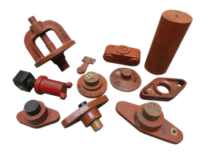 Set of 11 Industrial Wood Foundry Patterns & Casting Molds – Sculptural Decorative Objects