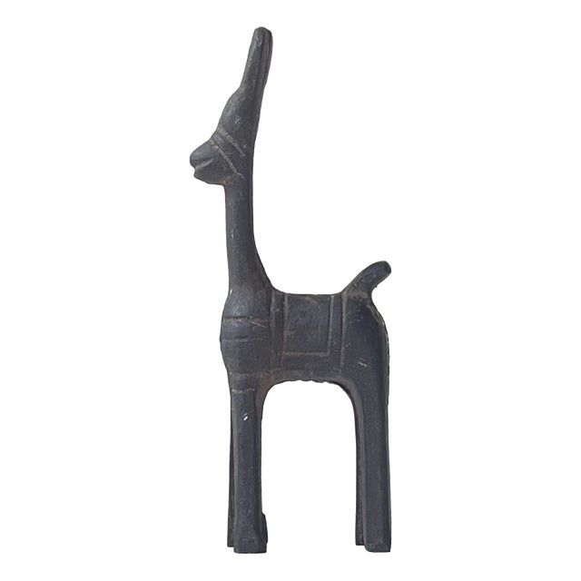 Mid-Century Naive Bankura Horse Figurine in Cast Iron, 1960s For Sale