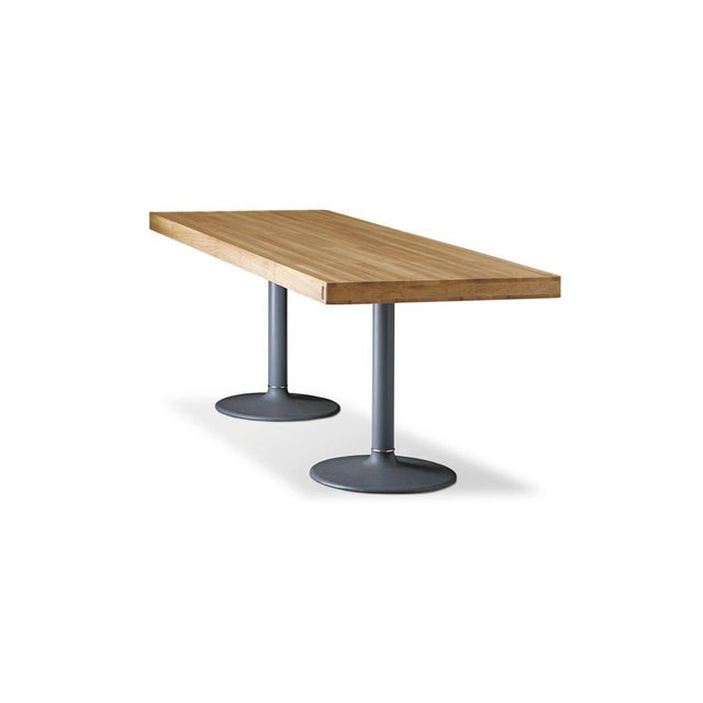 Le Corbusier 11 Table with Corolle Legs and Wooden Top by Le Corbusier for Cassina For Sale - Image 4 of 9