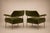 Brazilian Modern Pair of Armchairs in Aged Brass & Olive Green Mohair by Joaquim Tenreiro, 1950s For Sale - Image 10 of 17