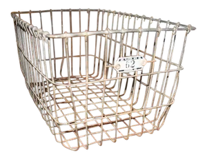 1940's Metal Locker Room Basket With Number Plate 62