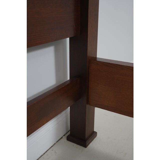 Stickley Mission Oak King Size Spindle Bed For Sale - Image 13 of 16