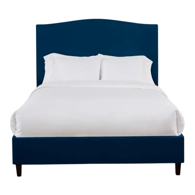 Hazel King Bedframe, Navy Velvet For Sale