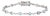 Mexican 1.61ct Pear Cut Aquamarine & Diamond Tennis Bracelet in 14k White Gold For Sale