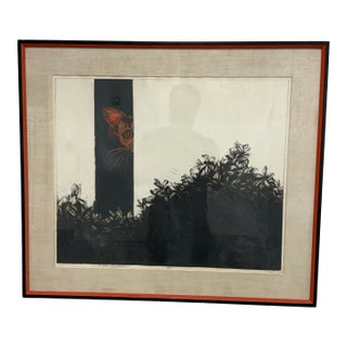 Gerson Leiber "Cat" Framed Lithograph, Signed For Sale