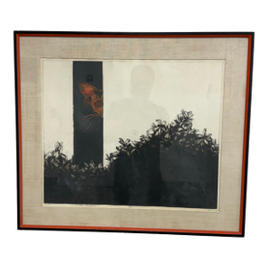 Gerson Leiber "Cat" Framed Lithograph, Signed