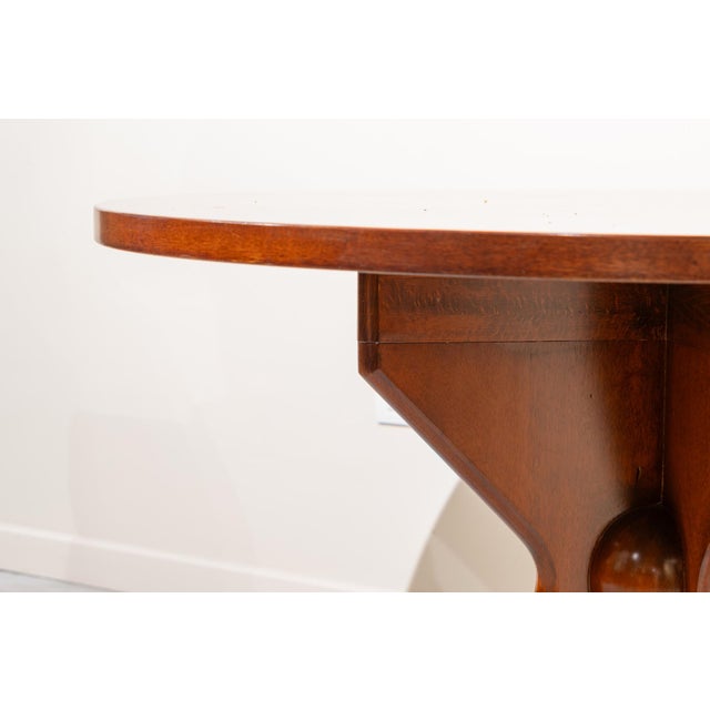 1950s Italian Round Table with Central Pedestal, 1950s For Sale - Image 5 of 8