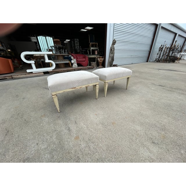 Pair of French Louis XVI Style Benches For Sale - Image 9 of 12