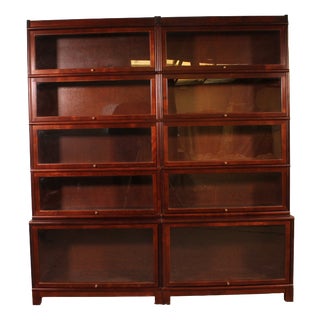 Mahogany Stacking Bookcases, 1990s For Sale