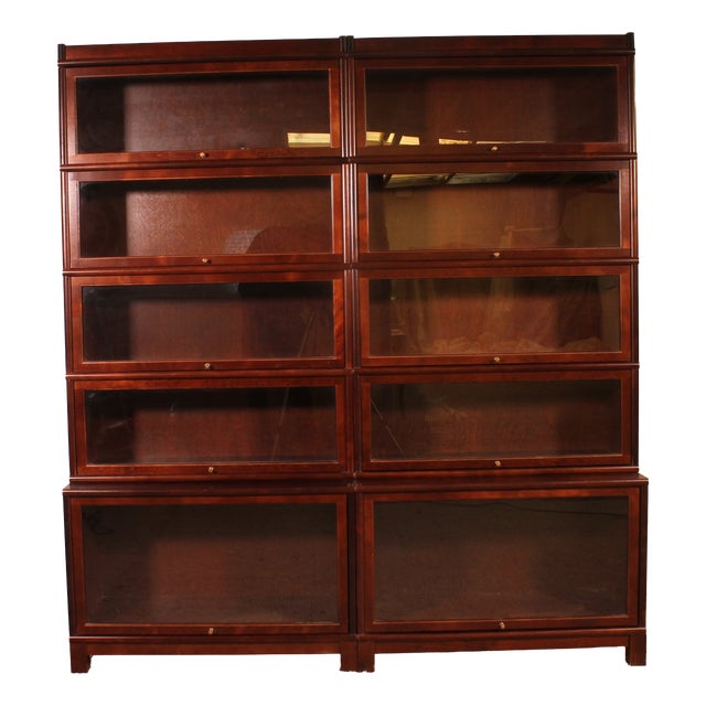 Mahogany Stacking Bookcases, 1990s For Sale