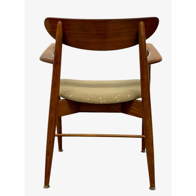 Mid-Century Modern Vintage Mid-Century Modern Sculptural Armchair With Upholstered Seat For Sale - Image 3 of 9