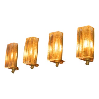Vintage Atlantic Wall Lamps by Vitrika, 1970s, Set of 4 For Sale