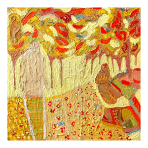 Rose Garden by Paul Wadsworth. Contemporary Indian Landscape Oil Painting