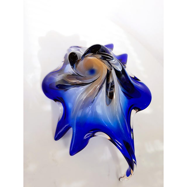 Handmade Cobalt Blue Murano Glass Bowls, Italy, 1970s, Set of 2 For Sale - Image 14 of 17