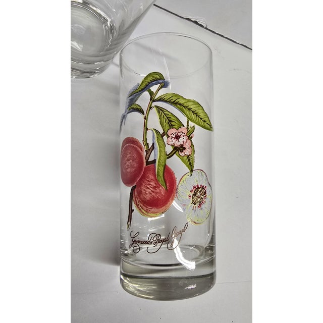 1960s Portmeirion 4 Highballs & 4 Rocks Glasses With Fruit Pattern Set For Sale - Image 9 of 11