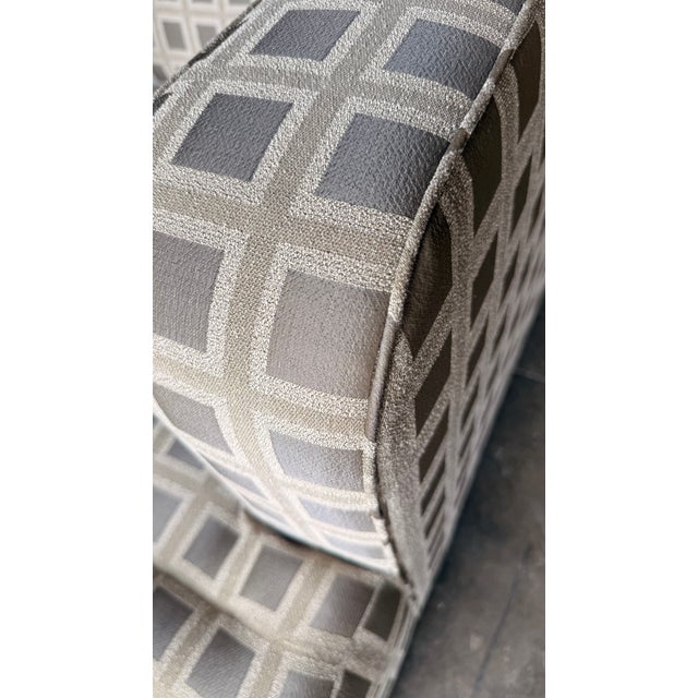 Custom Lounge Chairs & Rolling Ottomans From the Estate of Larry Lucchino – Set of 4 For Sale - Image 14 of 17