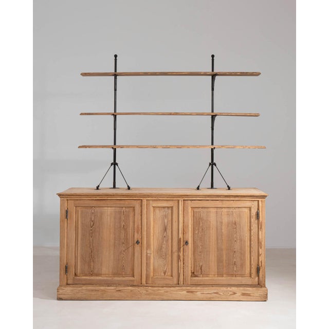 Wood Pine Display Cabinet For Sale - Image 7 of 14