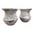 Pair of Vintage Faux-Stone Chipped Resin Garden Planters For Sale