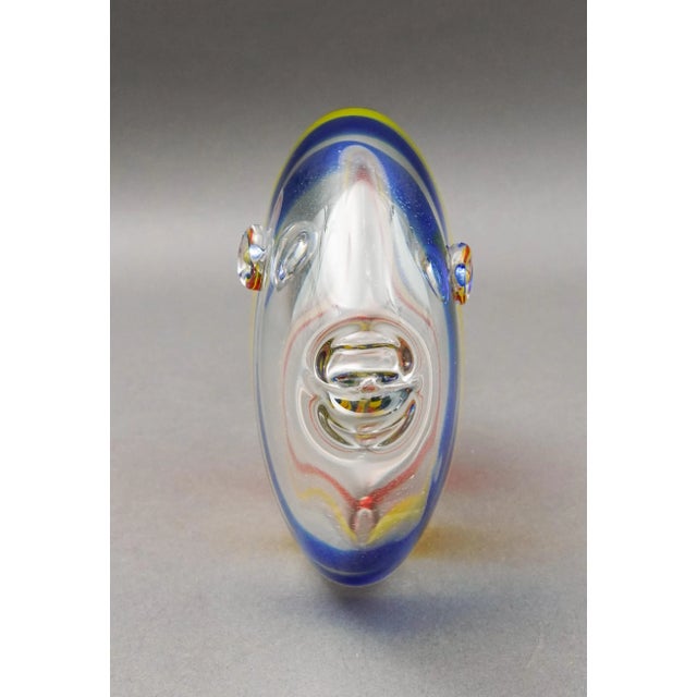 Mid 20th Century Artist Signed Colorful Fish Hand Blown Murano Style Art Glass Sculpture For Sale In Miami - Image 6 of 11
