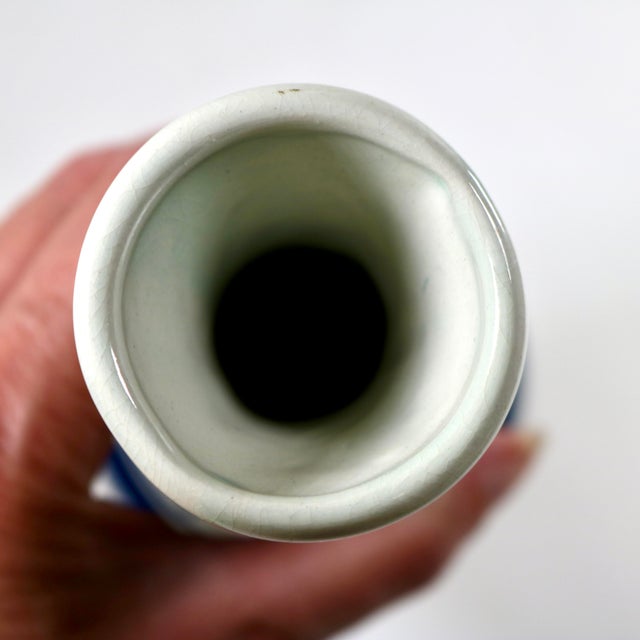 Mid-Century Blue and White Delft Bud Vase For Sale In Cincinnati - Image 6 of 11