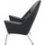 CH468 Oculus Chair in Black Classic Leather by Hans Wegner, 2000s For Sale - Image 11 of 17