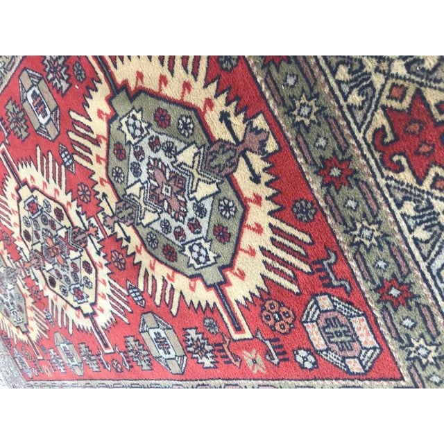 Green Vintage Fine Caucasian Shirvan Rug For Sale - Image 8 of 13